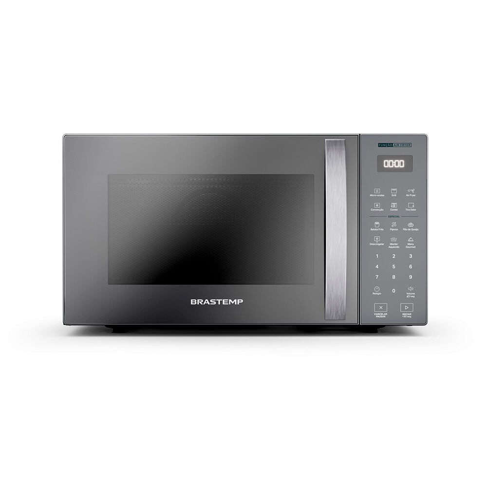 Micro-ondas Brastemp Com Tecnologia Air Fryer Inox 29 Litros - Bmc29ar