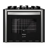 Fogão De Embutir 5 Bocas Fischer Gran Cheff Tripla Chama Com Grill Mesa De Vidro