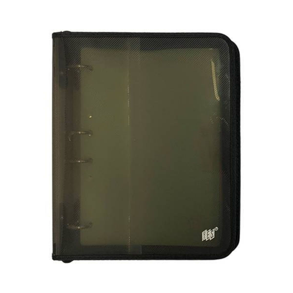 Fichário 4 Argolas Com Zíper Universal B5 Fumê Yes Com Bloco 96 Folhas 5 Divisórias E Planner Estudo