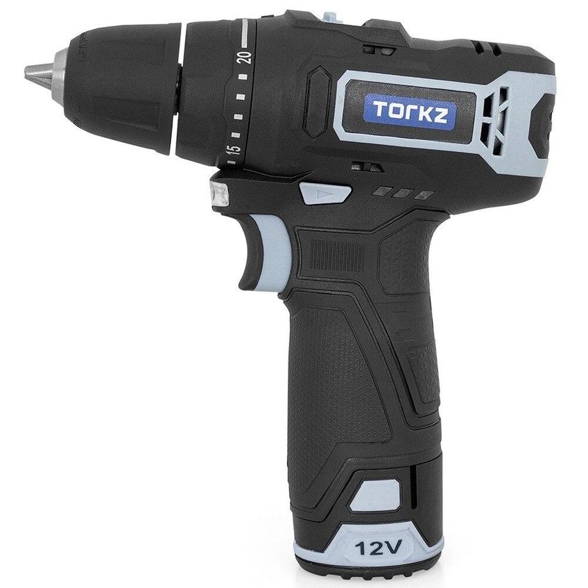 Furadeira Parafusadeira Profissional Trb0013 12v E Jogo De Bits E Brocas Torkz Trk0007, 128 Peças - imagem 3