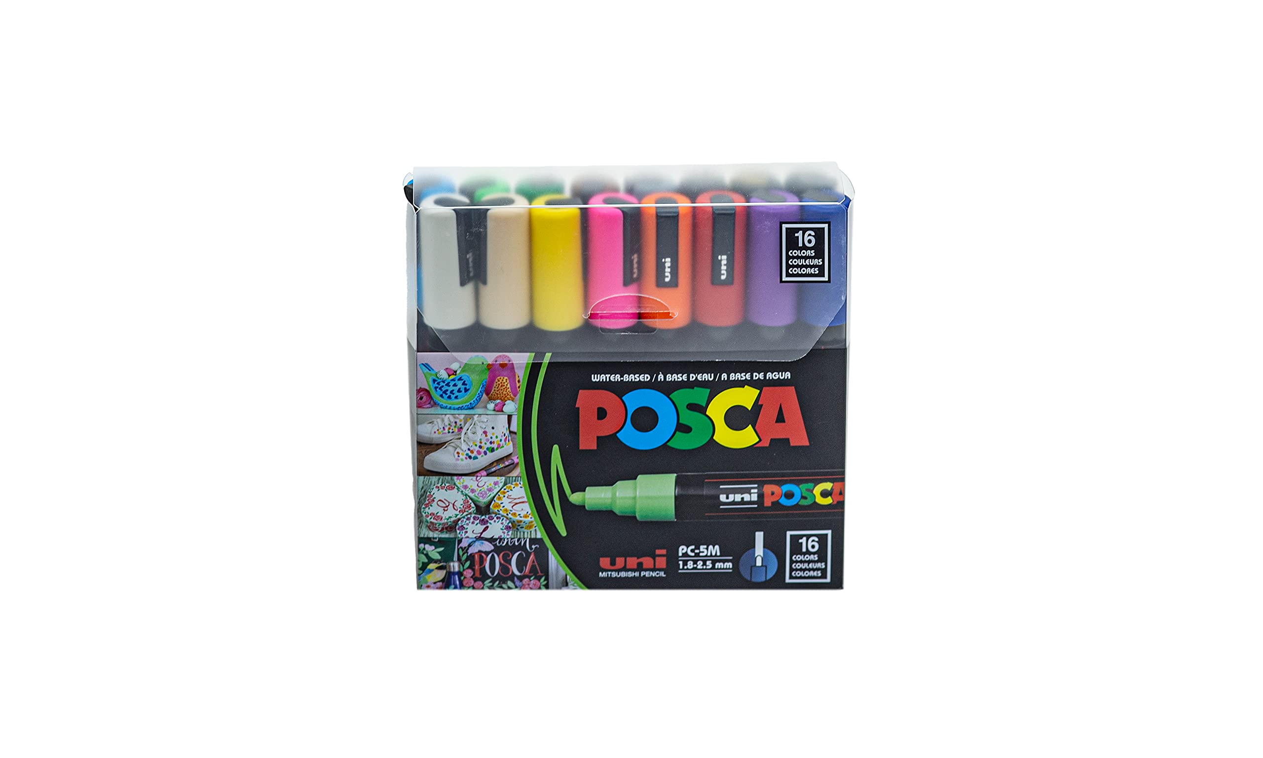 Caneta Marcadora De Tinta Posca Pc-5m Extra Fine 1,8-2,5 Mm 16 Cores