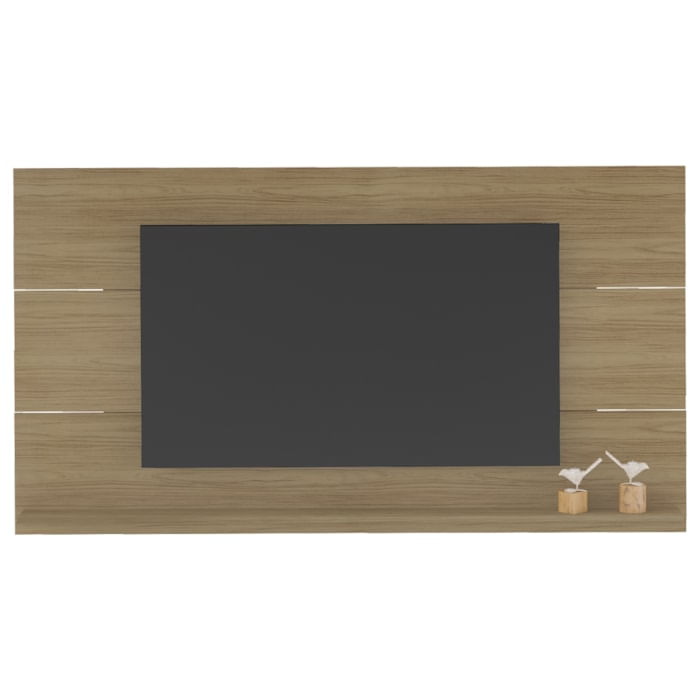 Painel Suspenso Para Tv 60 Pol 1 Prateleira 180 Cm Carvalho Arly