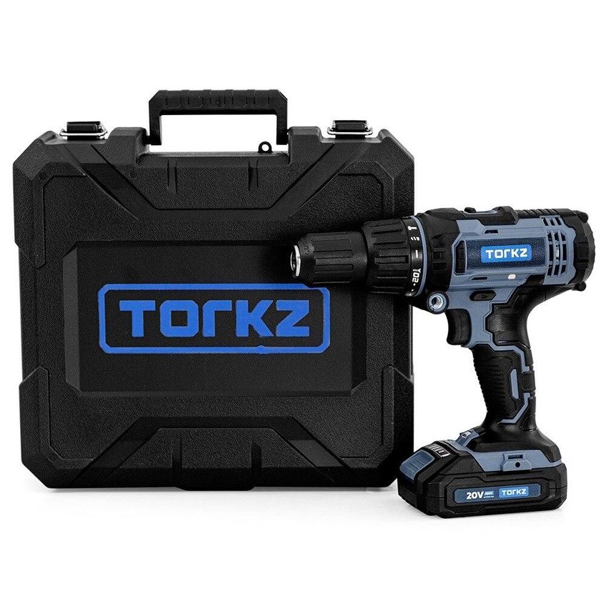 Furadeira Parafusadeira Profissional Trb0012 20 Volts E Jogo De Bits E Brocas Torkz Trk0007, 128 Peças - imagem 2