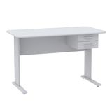 Mesa Secretaria Maxxi 120x60 Branco 3 Gavetas - Pandin