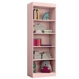 Estante Livreiro Office Organizador E Multiuso 4 Prateleiras Rose J&amp;a