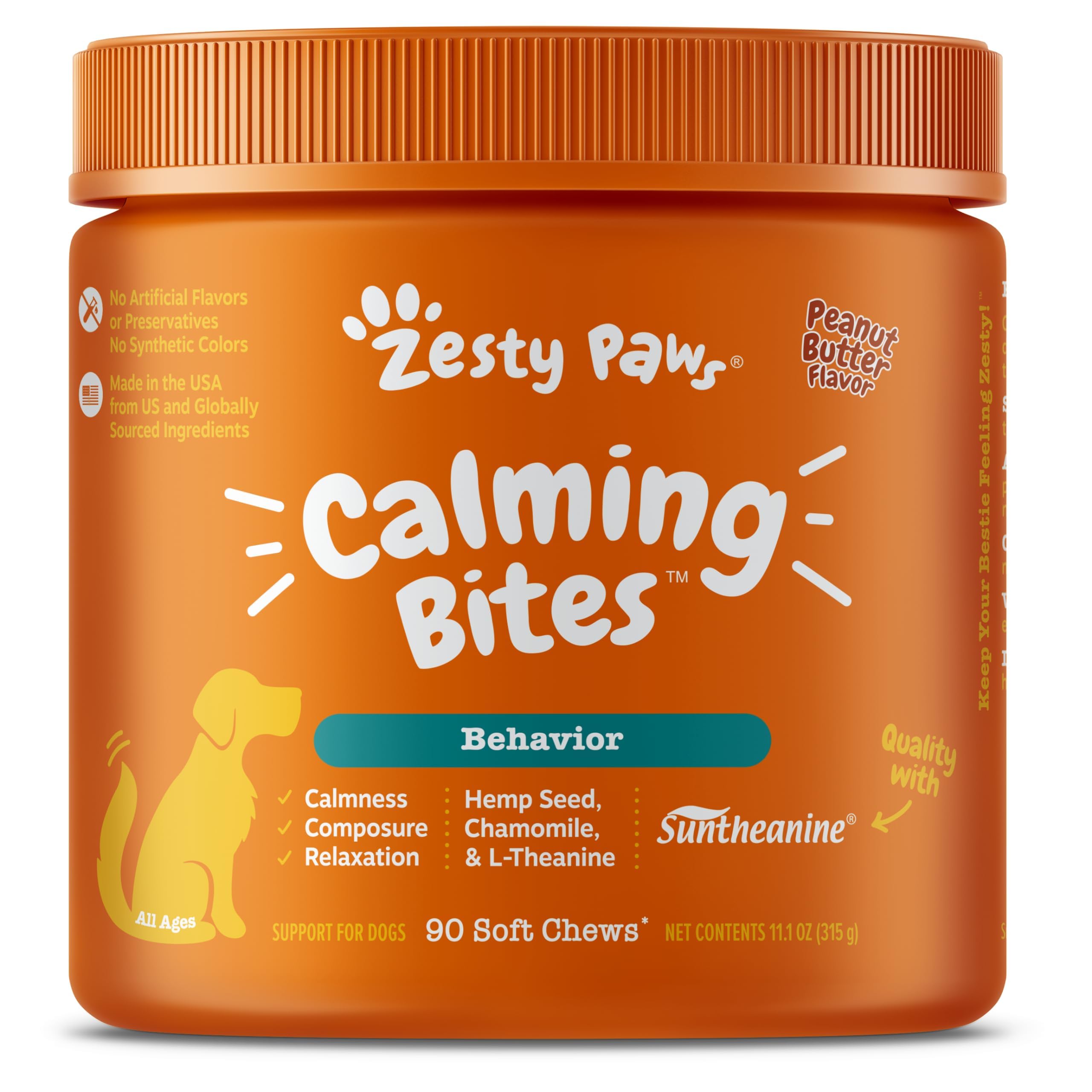 Calming Chews Zesty Paws Composure &amp; Relaxation Dogs 90 Unidades
