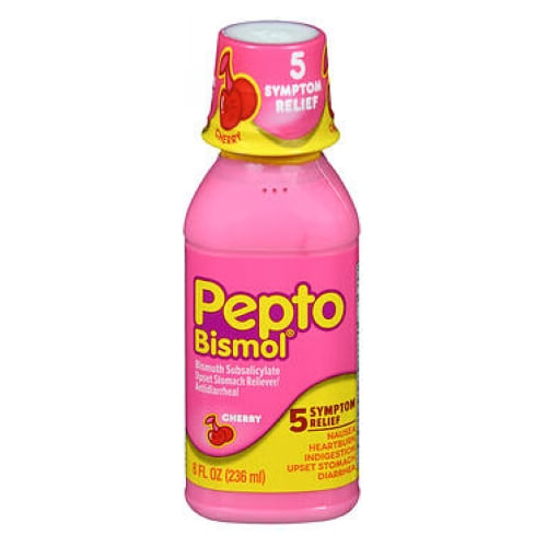 Pepto-bismol Dor De Estômago Aliviador Antidiarreico Cereja 8 Oz Por Pepto-bismol