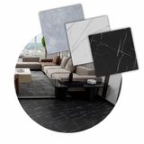 Piso Vinilico Autocolante 2 Placas 46x46 - Marmore Preto