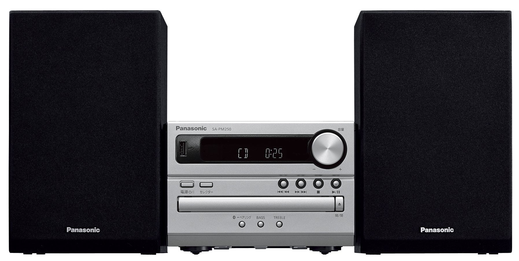 Sistema Estéreo De Cd Panasonic Sc-pm250-s Com Usb E Bluetooth