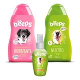 Kit Beeps Condicionador+ Shampoo Neutro + Colonia Maça Verde