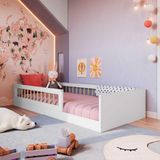 Cama Montessoriana Infantil Solteiro Proteção Lateral