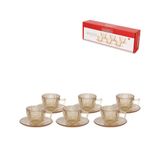 Jg Xicara Cafe Grafiato Ambar C/06 90ml (9004061)