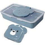 Kit Porta Lenço Umedecido E Saboneteira Urso Plasutil