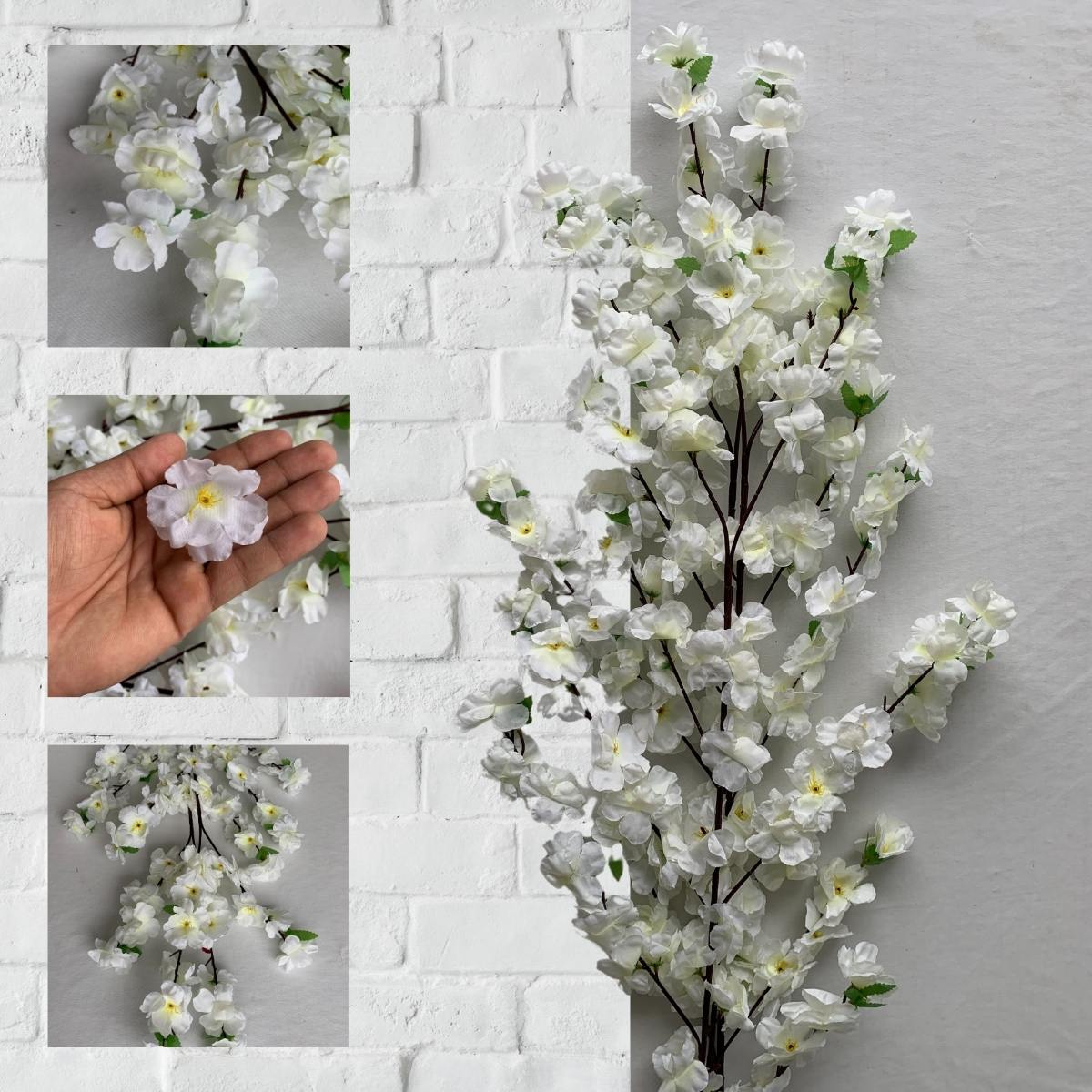 8 Galhos De Sakura Artificial Para Decoração Em Árvore De Cerejeira Permanente