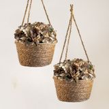 18 Mini Buquês De Flores Artificiais 26x22 Hortênsia Permanente Realistas Para Decoração Refinada