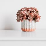 10 Buquês De Hortênsia Artificial 26x22 Mini Ramo De Flor Permanente Com Destalhes Realistas