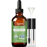 Óleo De Rícino Cliganic 100% Orgânico Com Kit De Cílios 60ml