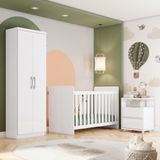 Quarto De Bebê Completo Fantasia Sophia Espresso Móveis Branco