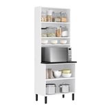 Paneleiro Duplo Em Aço 80cm 4 Portas Nicho Para Forno New Premium Itatiaia Grafite
