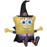 Decoração De Jardim Inflável Gemmy Airblown Spongebob Witch 1,2 M
