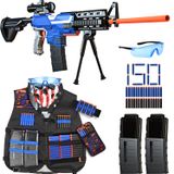 Fuzil De Precisão Automático Toy Gun Vioofun Com Colete Tático E 150 Dardos