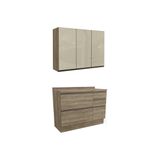Cozinha Modulada Kappesberg Maxxi 3 Peças (1aéreo+1balcão+1complemento) C3p16 Nogal-kappesberg