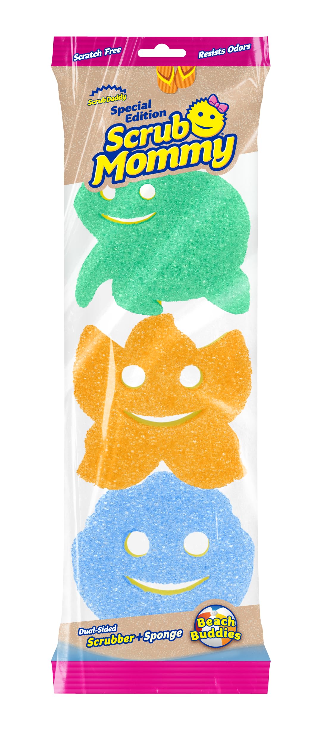 Dish Sponge Scrub Daddy Scrub Mommy Summer Edition (3 Quilates)