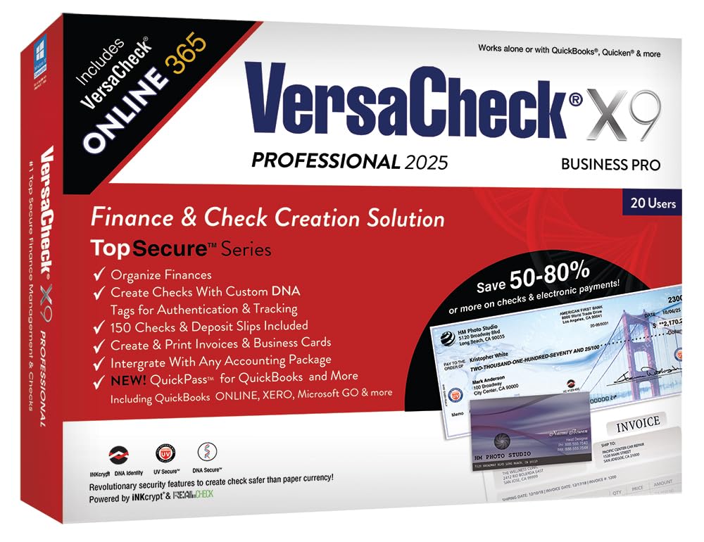Pacote De Software Versacheck X9 Professional 2025 20 Usuários