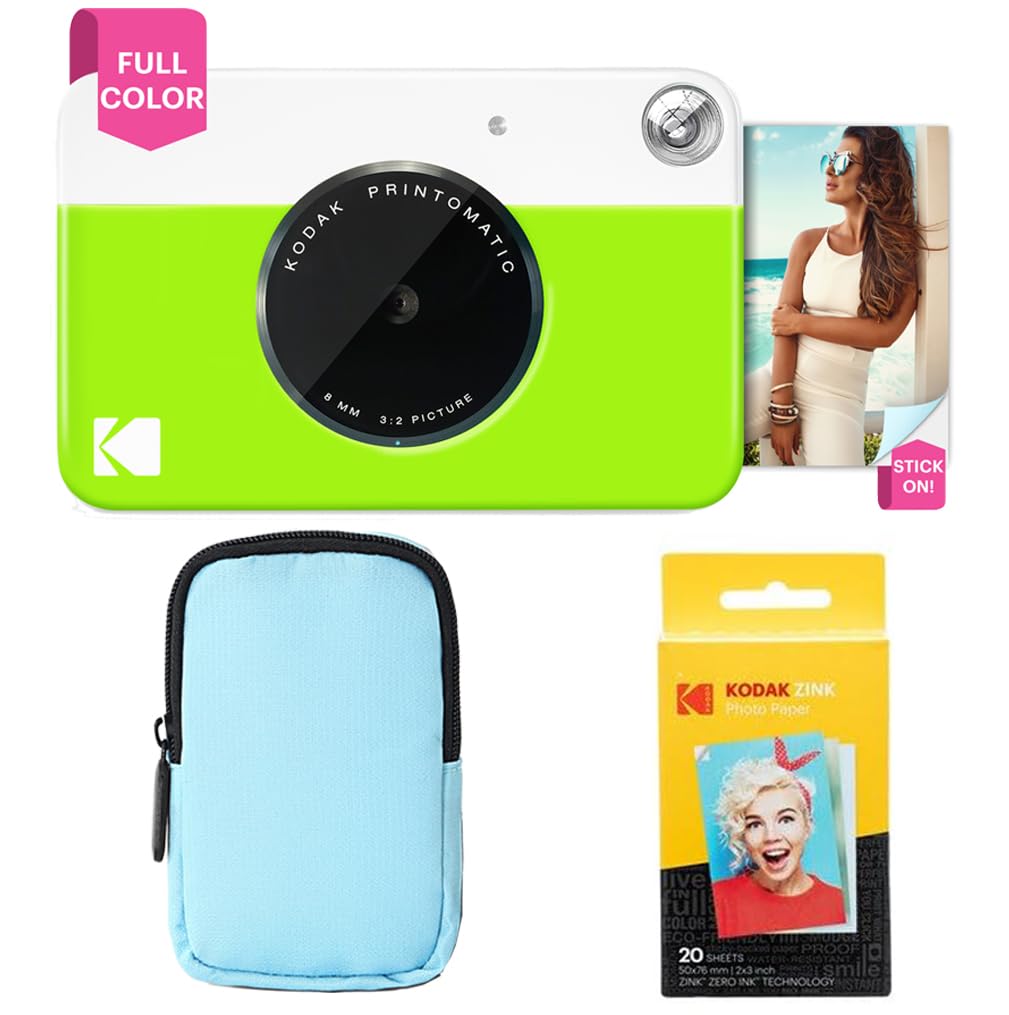 Câmera De Impressão Instantânea Kodak Printomatic Starter Bundle Verde