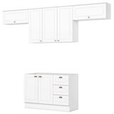 Cozinha Modulada 4 Pecas 280 Cm Ce757 Americana Branco Henn