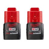 Bateria Milwaukee M12 Redlithium 12v, Pacote Com 2