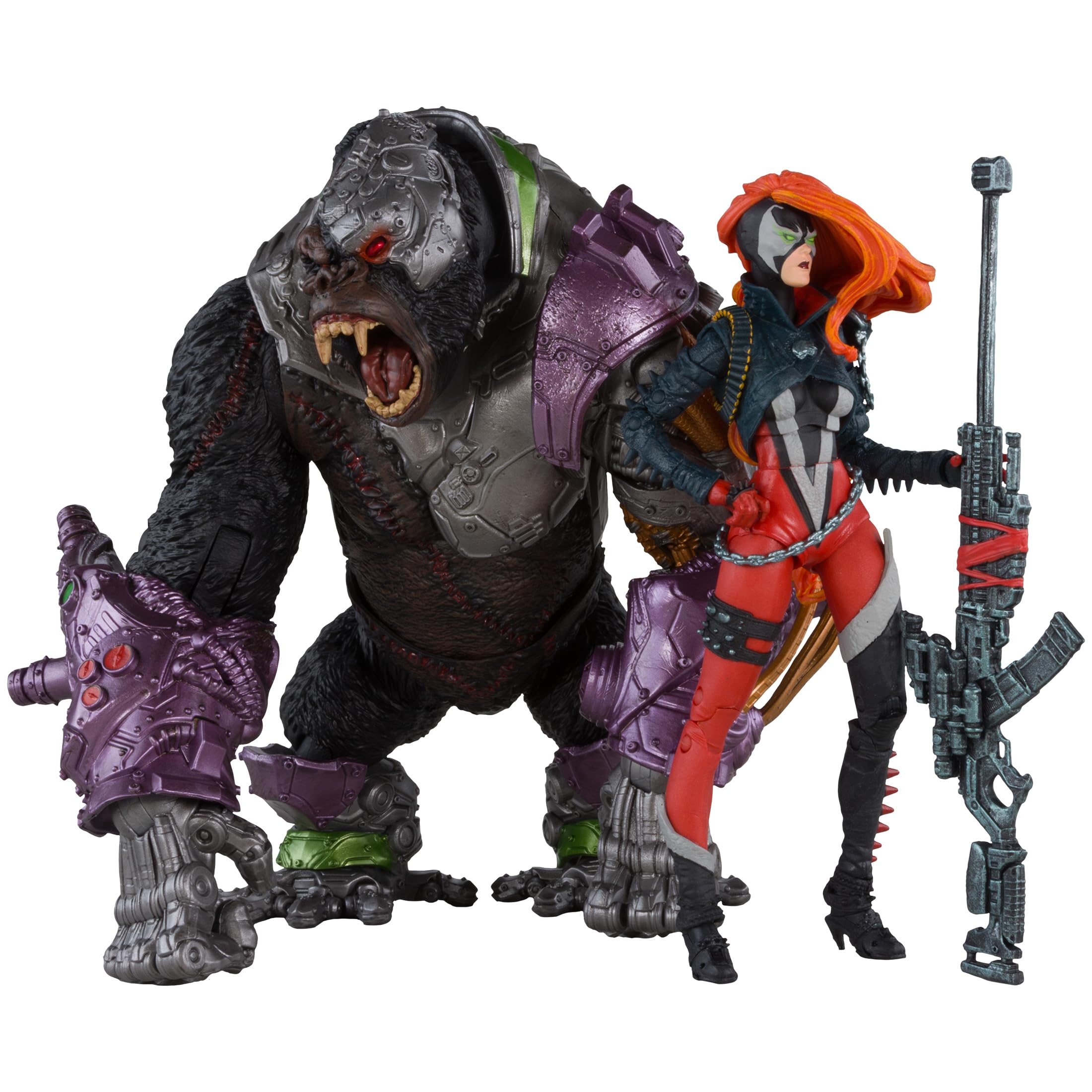 Boneco De Ação Mcfarlane Toys Spawn She-spawn &amp; Cygor, Pacote Com 2