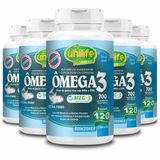 Kit 5 Ômega 3 Óleo De Peixe Unilife 120 Cápsulas 700mg