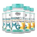Kit 5 Cloreto De Magnésio P.a Magneclor Unilife 120 Cápsulas