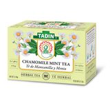 Chá De Ervas Tadin, Camomila Com Hortelã, 24 Sacos, Sem Cafeína