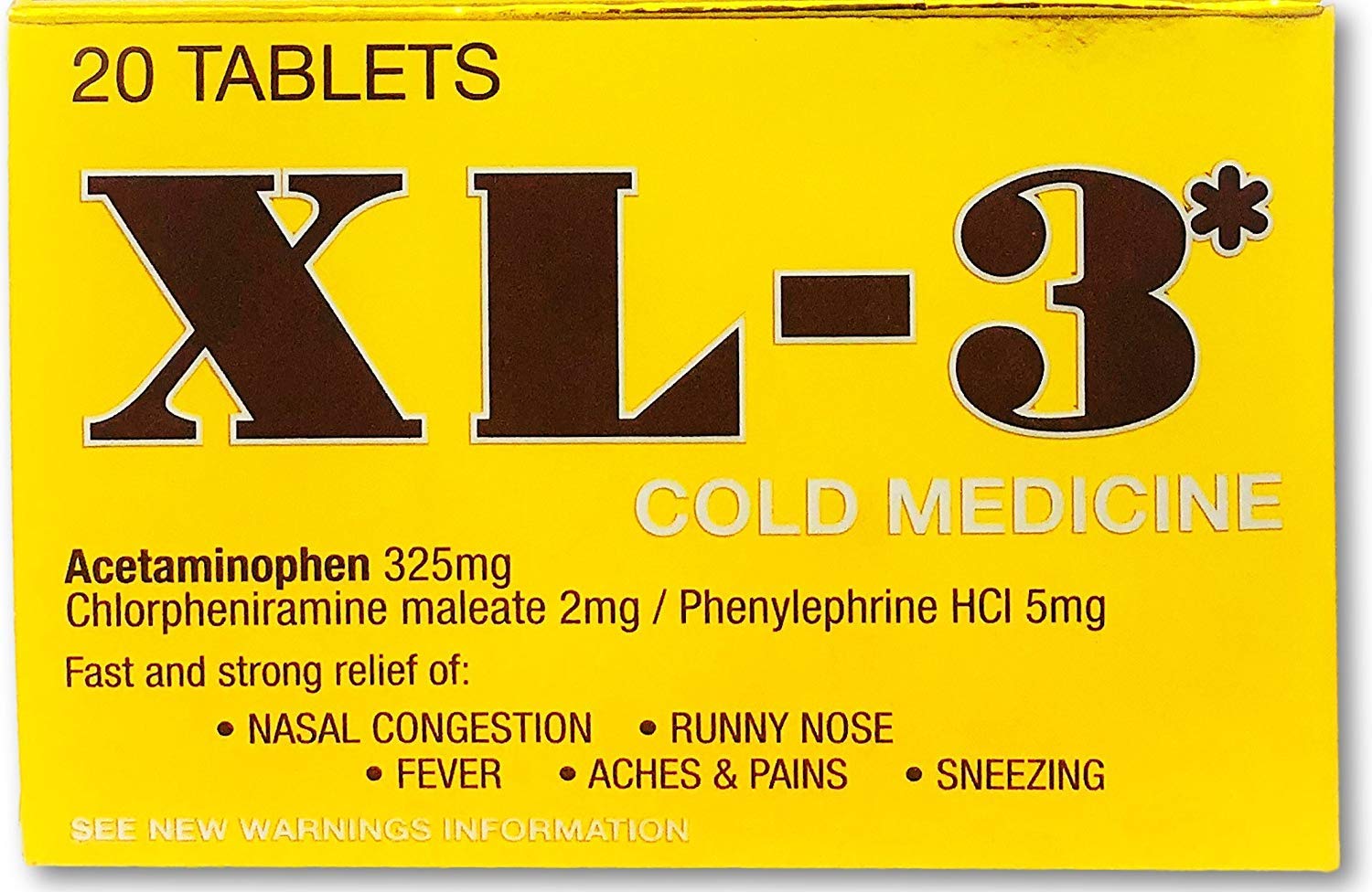 Cold Medicine Xl-3 Xl-3 20 Comprimidos