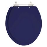 Assento Sanitário Laqueado Convencional Oval Azul Marinho