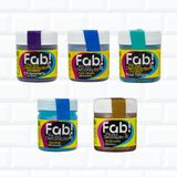 Kit 5 Pó Decoração Bolo Doces Cores Variadas Azul Acobreado