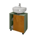 Gabinete Pequin Armario De Banheiro Para Pia De Coluna Pistache Naturale