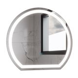 Espelho Redondo Com Led 45x50cm Touch Bivolt Moderno Led Frio
