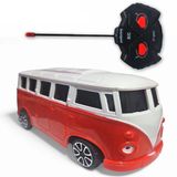 Carrinho De Controle Remoto Perua Kombi Clássico Da Estrada Vermelho