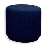 Puff Orgânico Beatriz Boucle Elegante Luxuoso Redondo - 7 Decor Azul Marinho