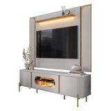 Conjunto De Painel Maresias Com Rack Juquehy Para Tv Até 75 Off White Cinamomo