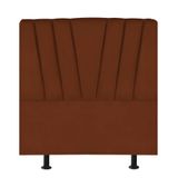 Cabeceira Estofada De Cama Casal 140 Cm Malu Veludo Terracota