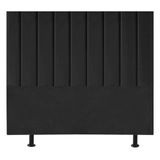 Cabeceira Estofada Cama King 195 Cm Paolla Veludo Preto