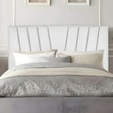 Cabeceira Casal De Cama Estofada 140 Cm Emma Suede Branco