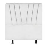 Cabeceira Estofada De Cama Casal 140 Cm Malu Corino Branco