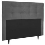 Cabeceira Estofada Cama Casal 140 Cm Helena Suede Cinza