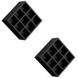 Kit 2 Suporte Porta Toalha Alana 9 Nicho Decorativo Multiuso Preto