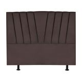 Cabeceira Estofada Cama Casal Queen Size 160 Cm Malu Linho Marrom